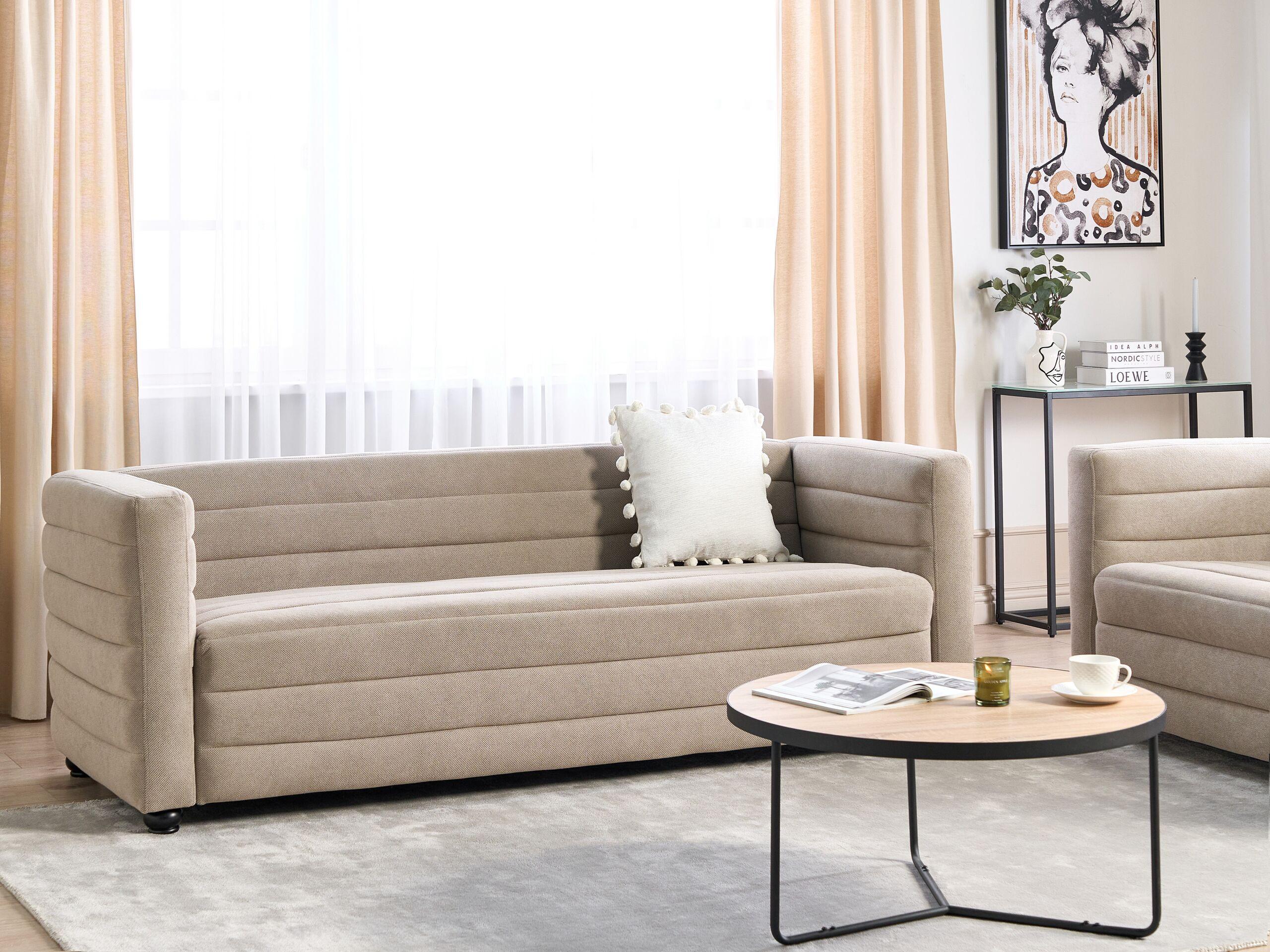 Beliani 3 Sitzer Sofa aus Polyester Modern HOFN  