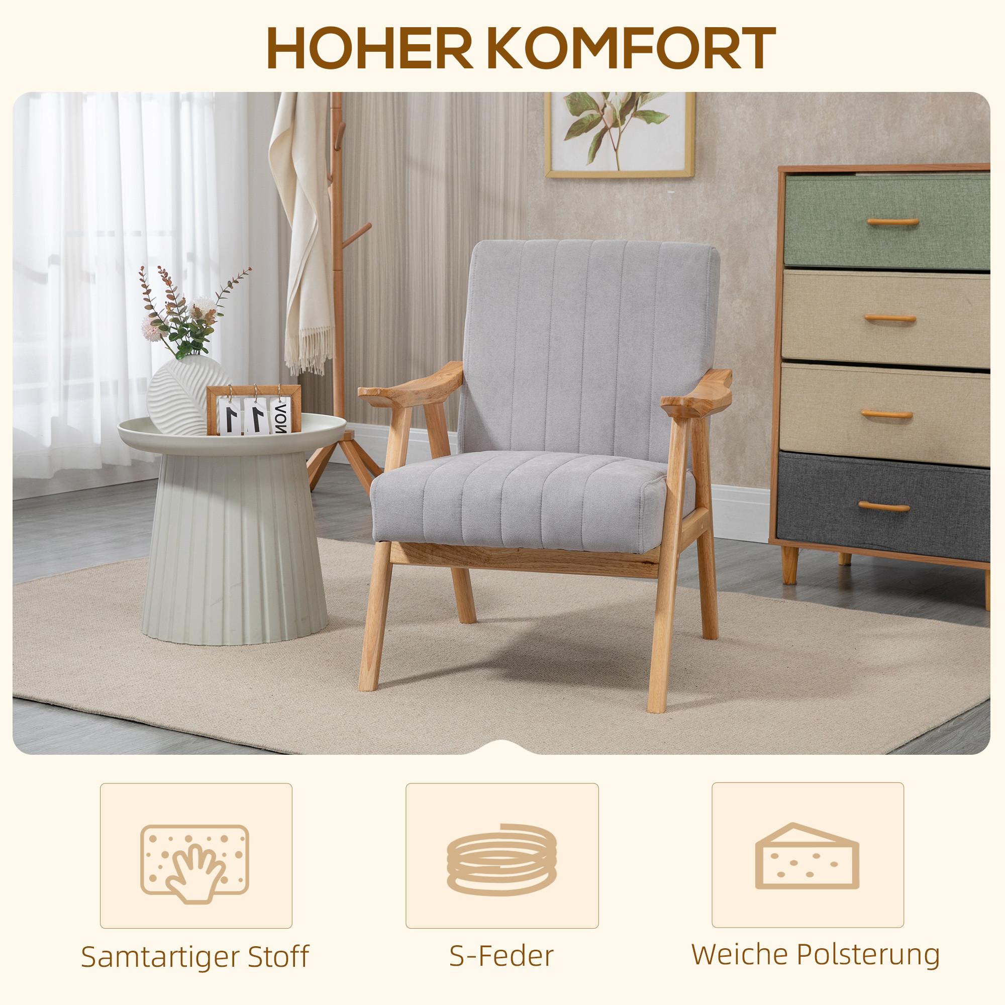 HOMCOM Chaise rembourrée  