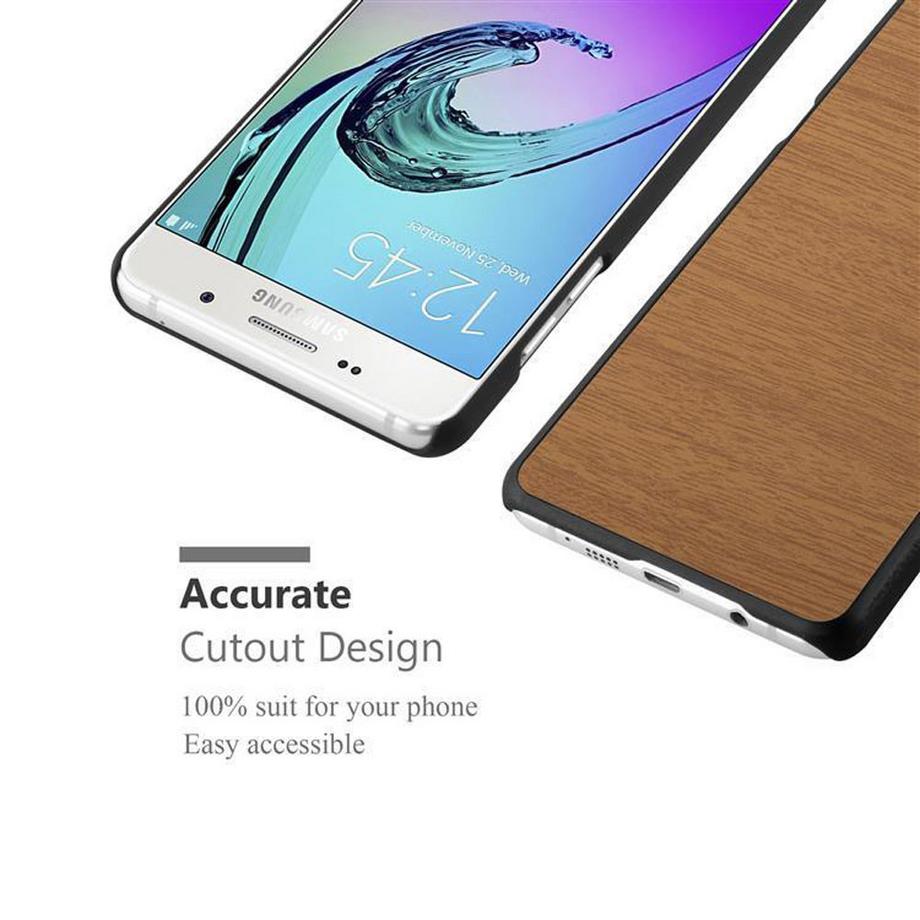 Cadorabo  Hülle für Samsung Galaxy A5 2016 TPU Silikon Holz 