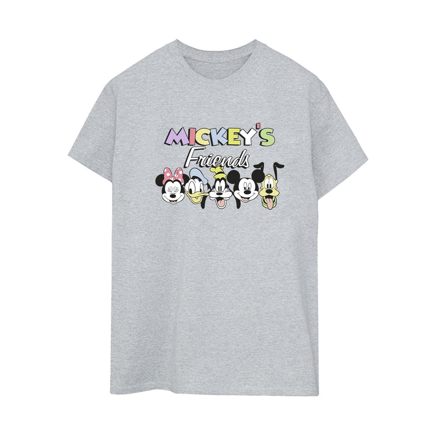 Image of Mickey Mouse And Friends Faces Tshirt Damen Grau XL