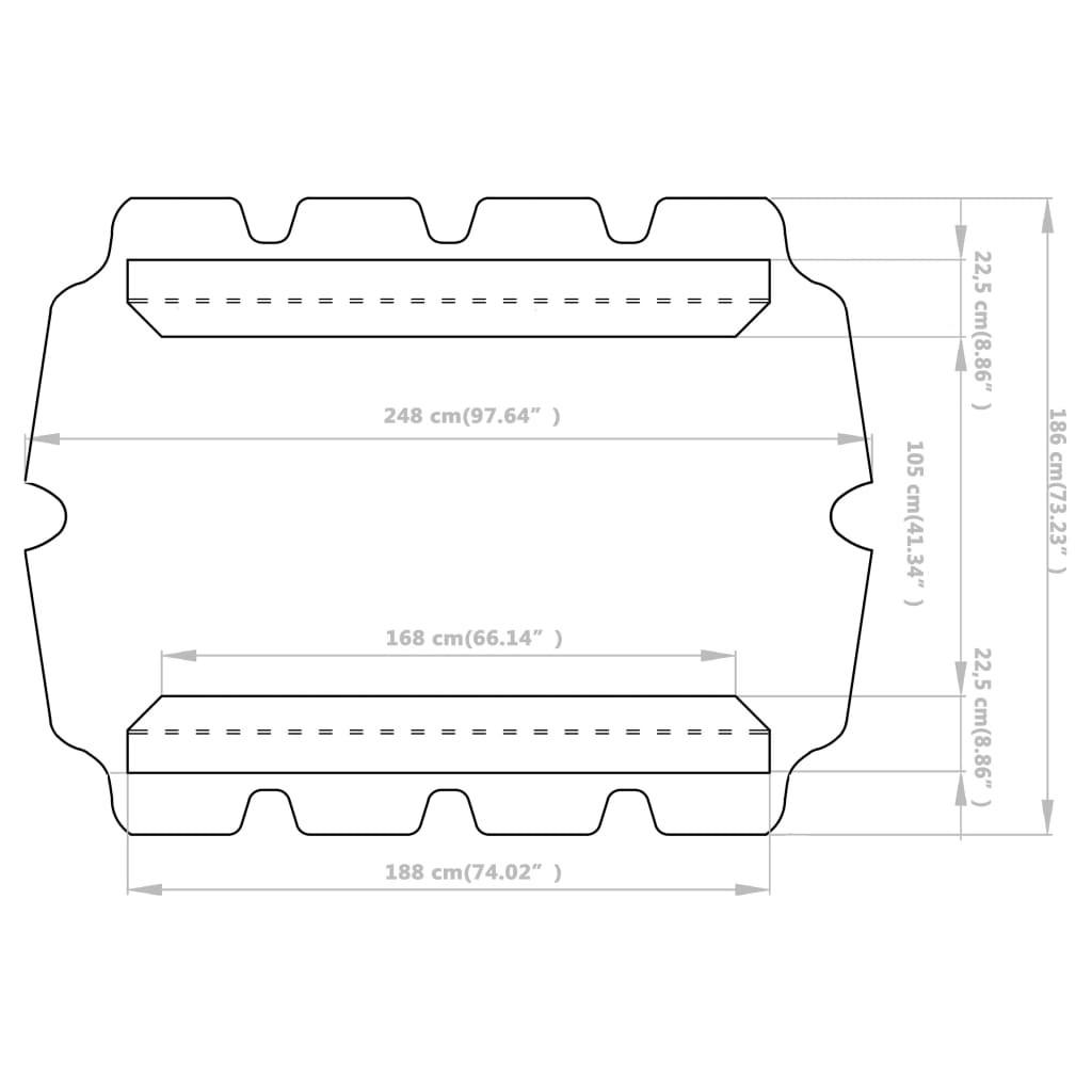 VidaXL Toit de remplacement tissu  