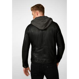 RICANO  Lederjacke Nate, Bikerstil mit abtrennbarer Kapuze 