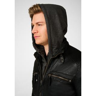 RICANO  Lederjacke Nate, Bikerstil mit abtrennbarer Kapuze 