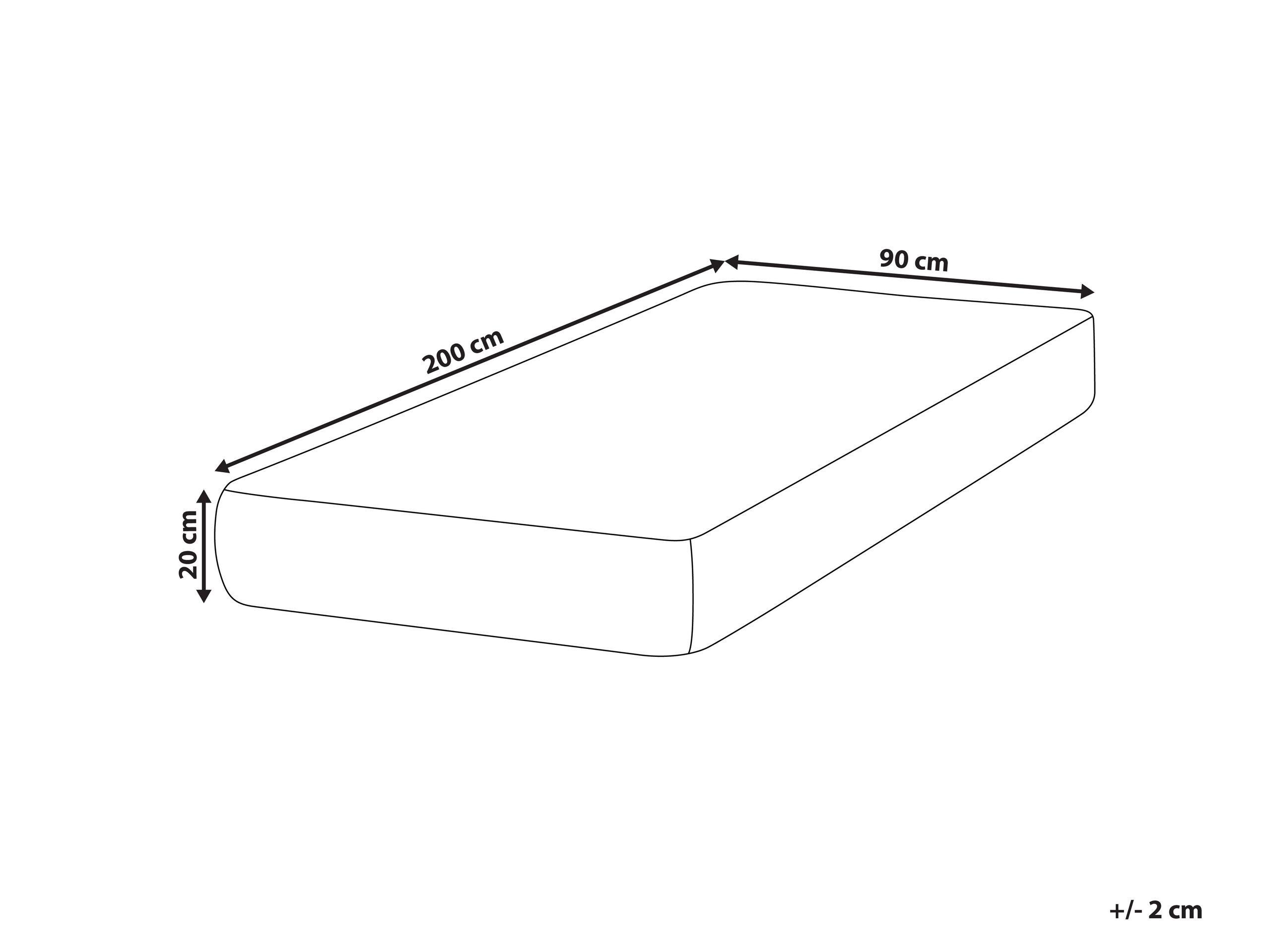 Beliani Matelas à ressorts ensachés en Ressorts ensachés FLUFFY - Dur  