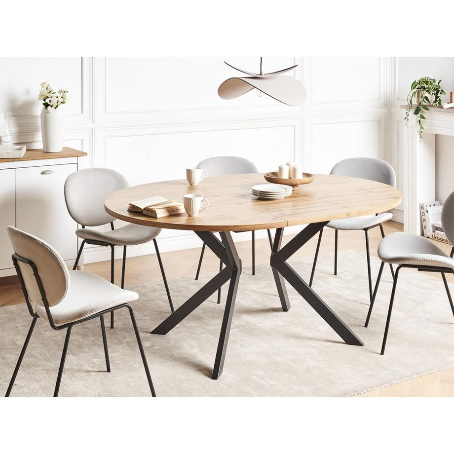 Beliani Tavolo da pranzo estensibile en Fibra a media densità (MDF) Moderno CARLEA  