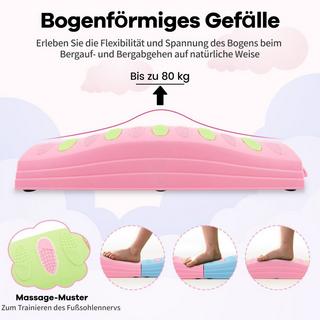 Northix  20 STK. Balancierbalken Set Kinder Balancierblöcke Trittsteine für drinnen & draußen Rosa 