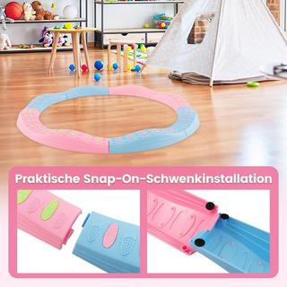 Northix  20 STK. Balancierbalken Set Kinder Balancierblöcke Trittsteine für drinnen & draußen Rosa 