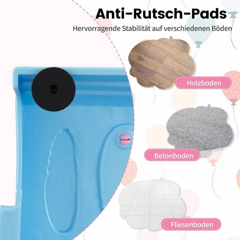 Northix  20 pièces. Jeu de poutres d'équilibrage blocs d'équilibrage pour enfants tremplins pour l'intérieur et l'extérieur rose 