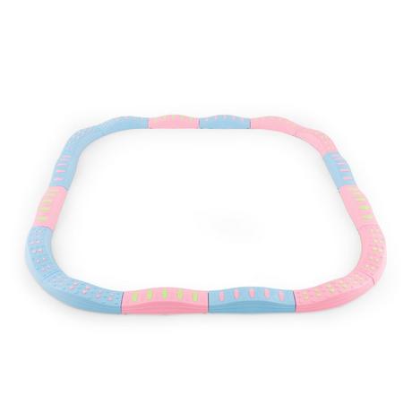 Northix  20 STK. Balancierbalken Set Kinder Balancierblöcke Trittsteine für drinnen & draußen Rosa 