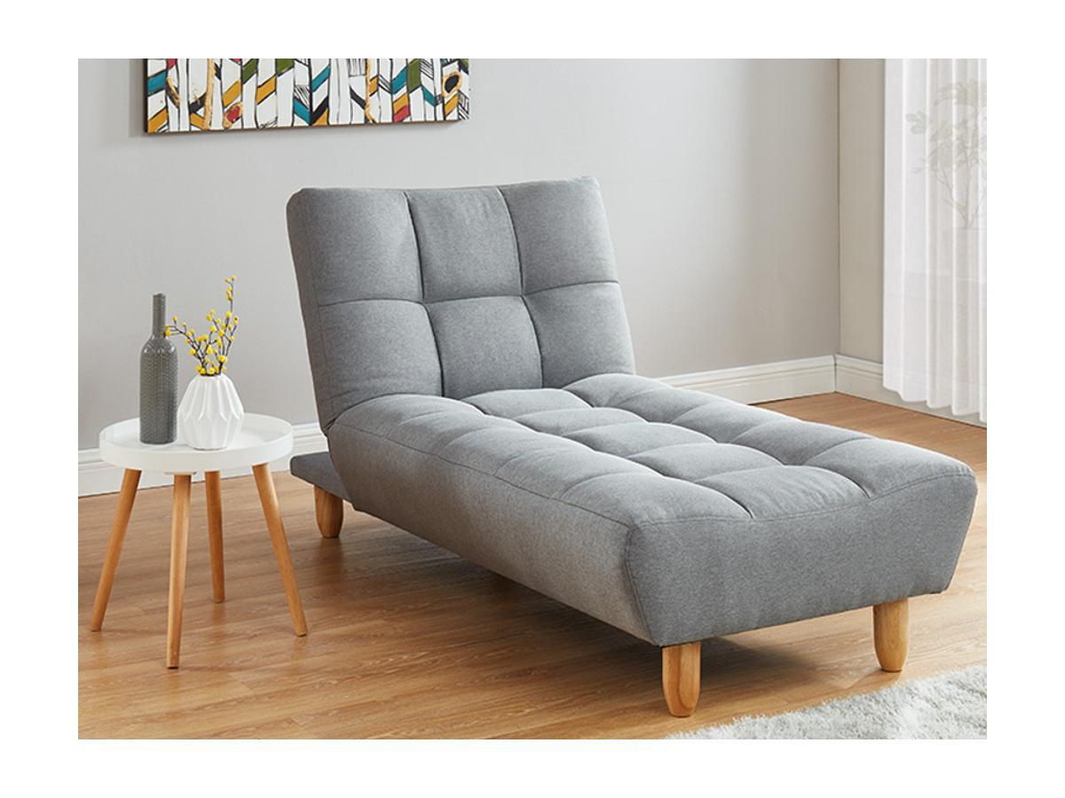 Vente-unique Recamiere Klappsofa Stoff ESTEBAN  