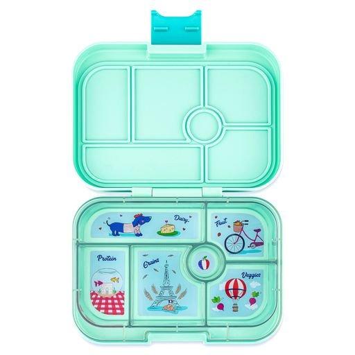 Image of Original (6 Unterteilungen) Serene Aqua Paris Znüni Lunchbox Original (6 Unterteilungen) Serene Aqua Paris Znüni Lunchbox