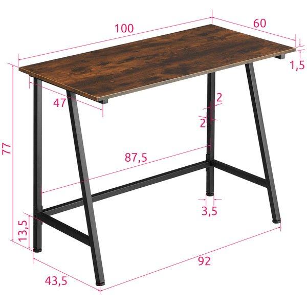 Tectake Scrivania Newton 100 x 50 x 77 cm  