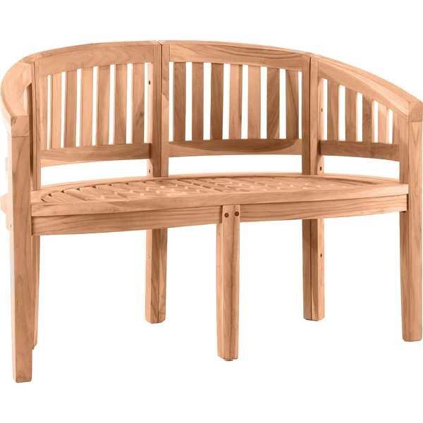 Image of Gartenbank halbrund Teak 120 Gartenbank halbrund Teak 120