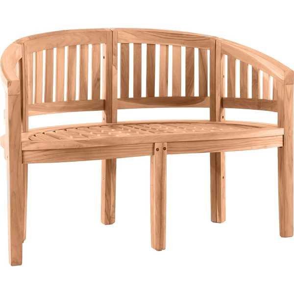 mutoni Gartenbank halbrund Teak 120  