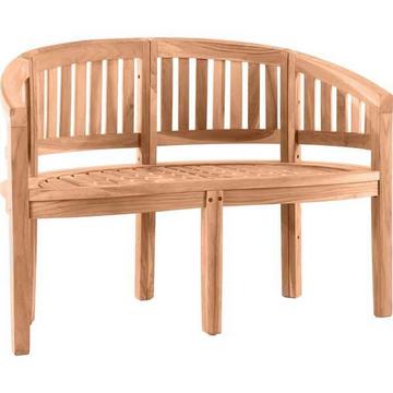 Panca da giardino semicircolare teak 120