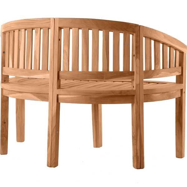 mutoni Panca da giardino semicircolare teak 120  