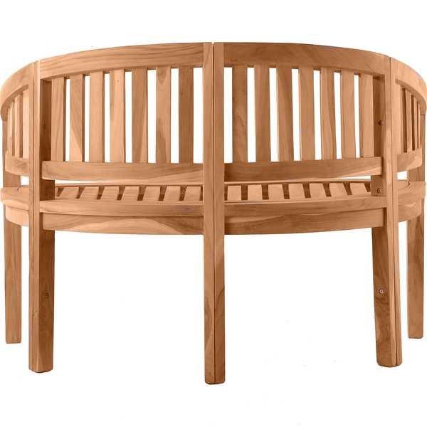 mutoni Panca da giardino semicircolare teak 120  