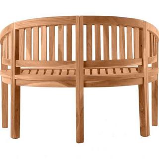 mutoni Gartenbank halbrund Teak 120  