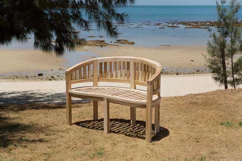 mutoni Gartenbank halbrund Teak 120  