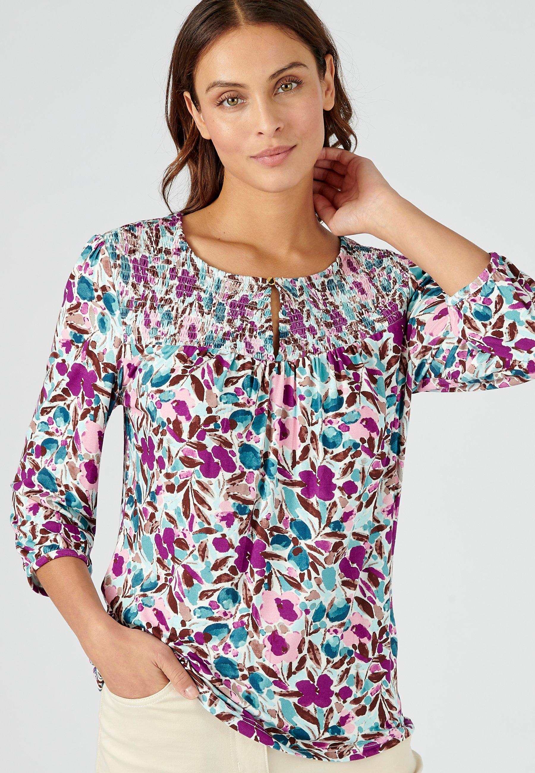 Image of Fließende Bluse Aus *viskosefaser Lenzing(tm) Ecovero(tm). Damen Violett 46-48