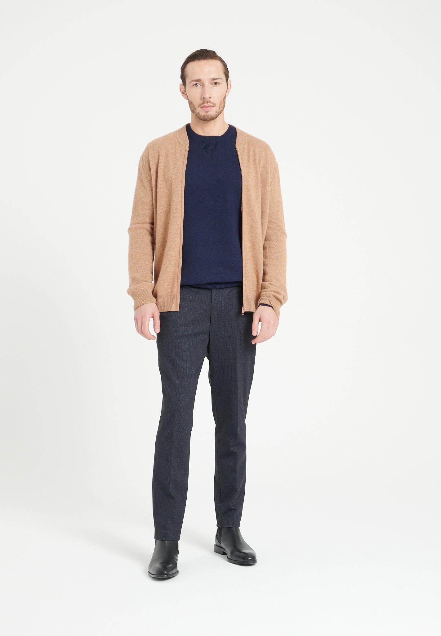 Studio Cashmere8  LUKE 10 Cardigan col bomber - 100% cachemire 