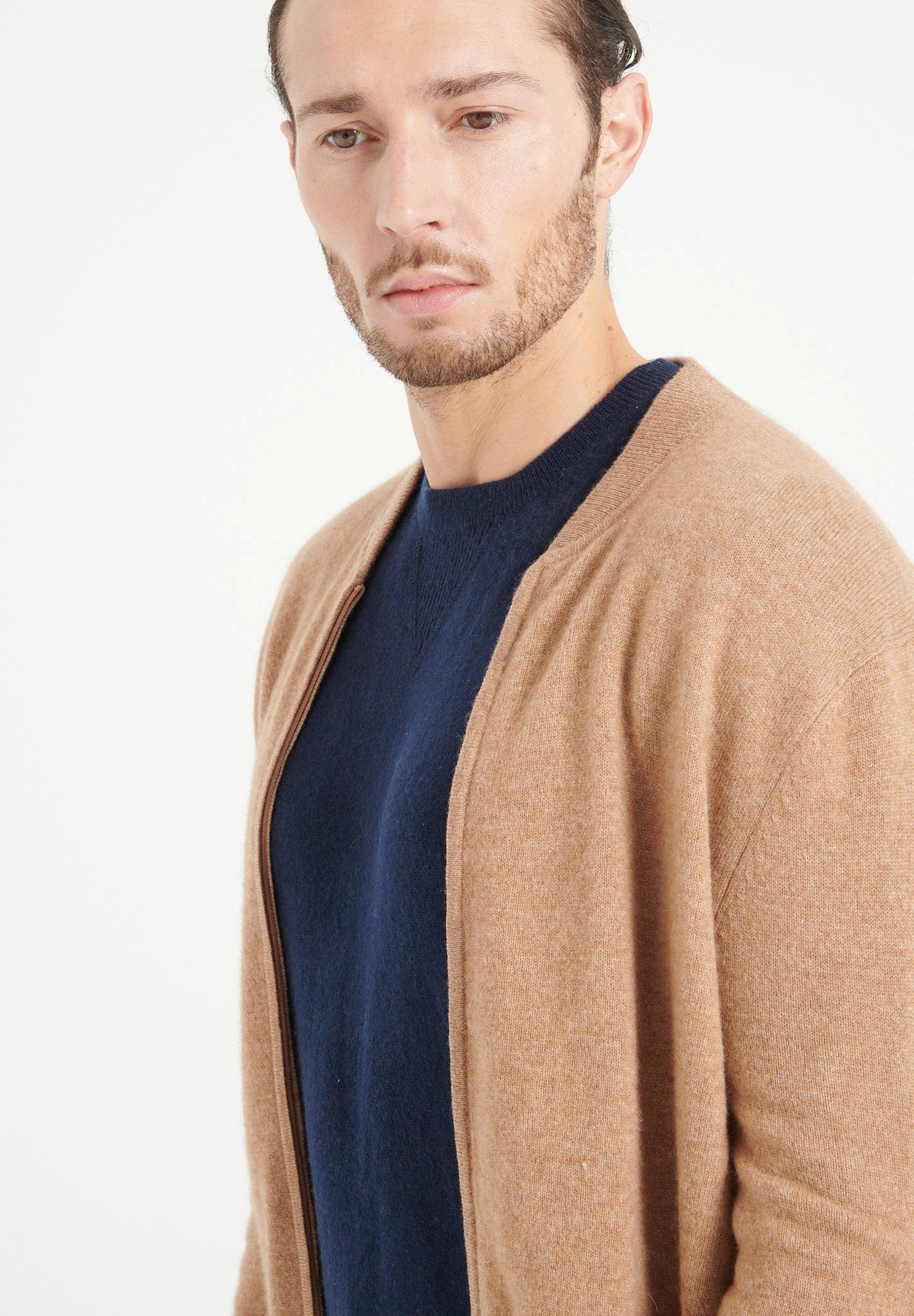 Studio Cashmere8  LUKE 10 Cardigan col bomber - 100% cachemire 