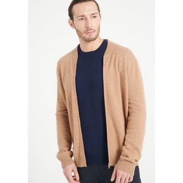 LUKE 10 Cardigan col bomber - 100% cachemire