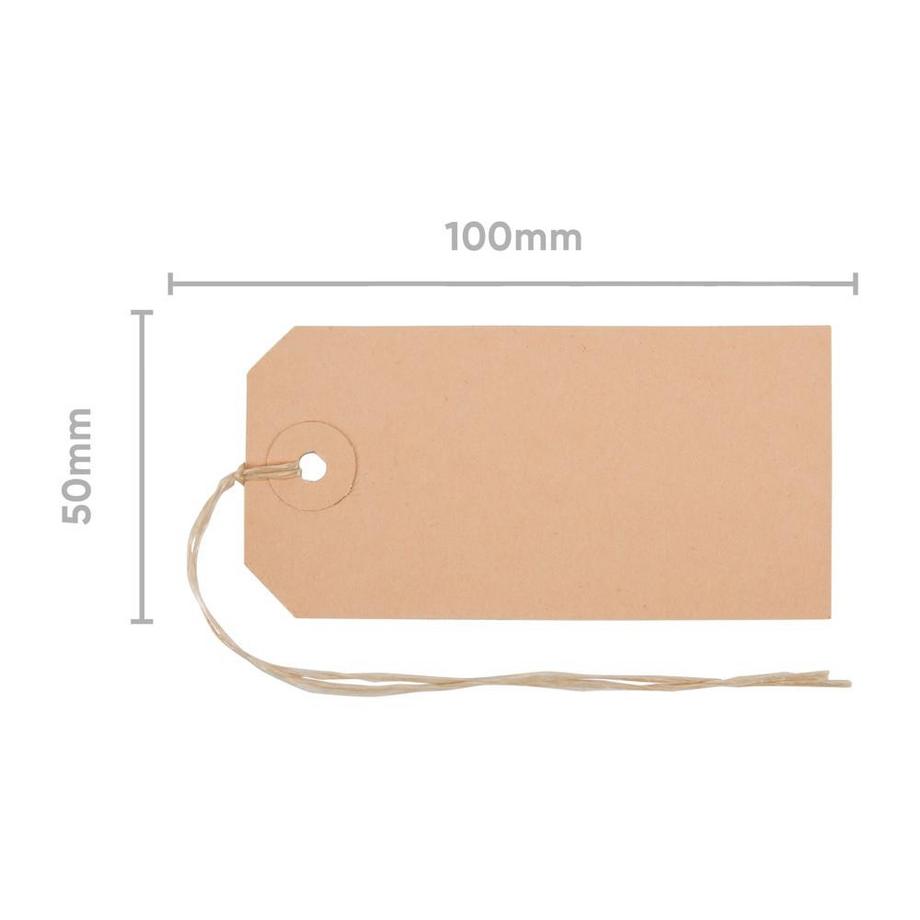 Biella Anhänge-Etiketten 50x100 mm mit Bindfaden - x 20  