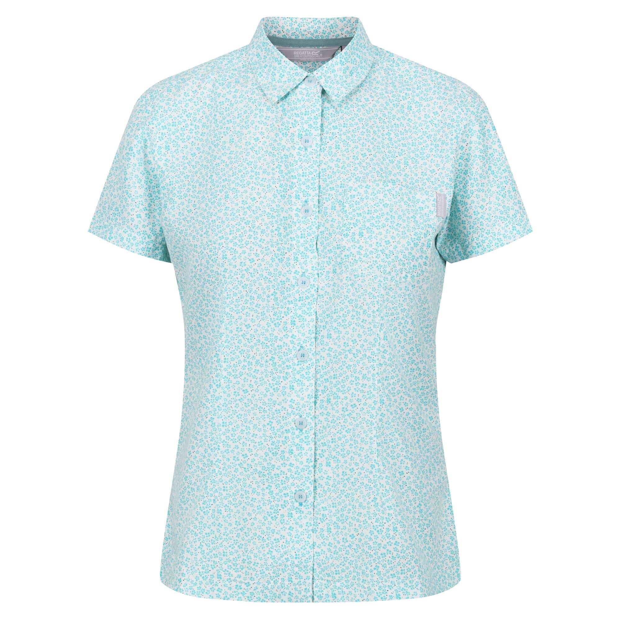 Image of Mindano Vii Bluse Kurzärmlig Damen Hellblau 46