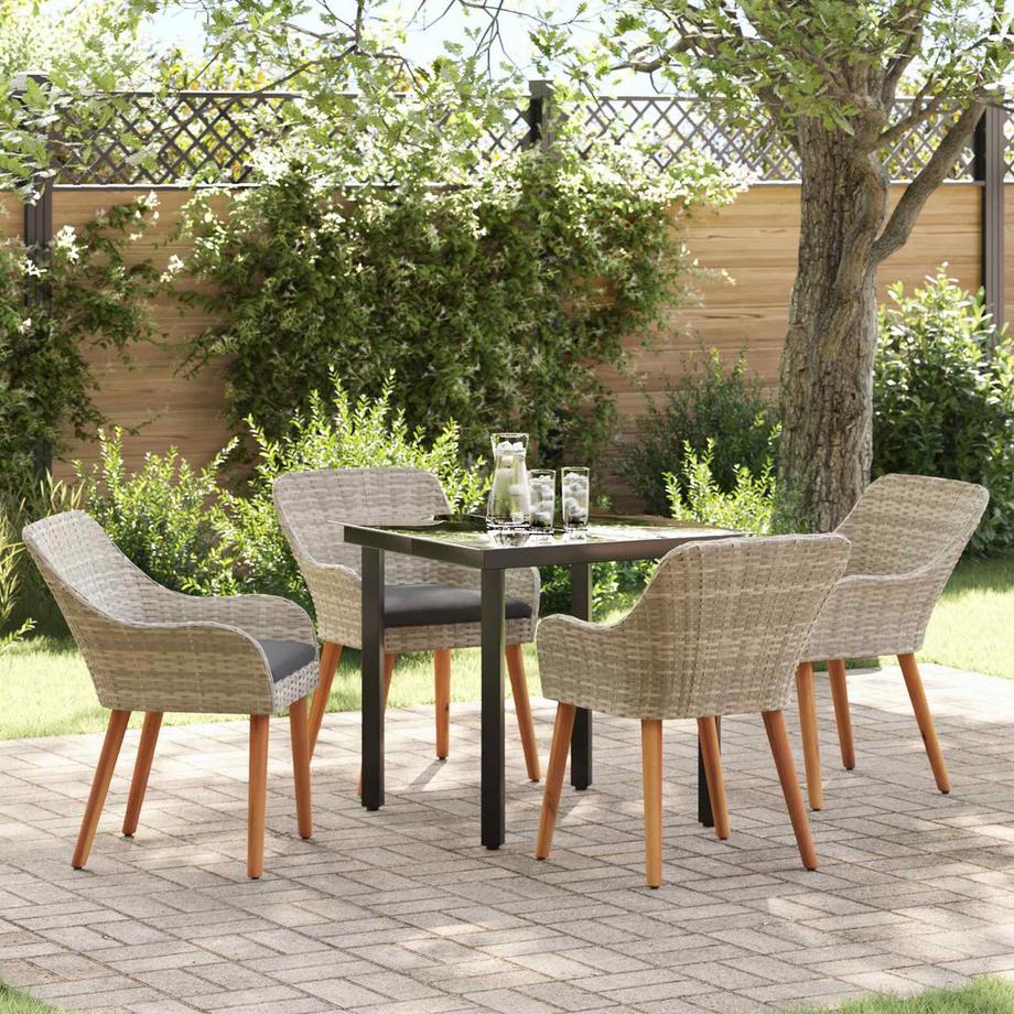 VidaXL Set da Pranzo per Giardino Polyrattan  