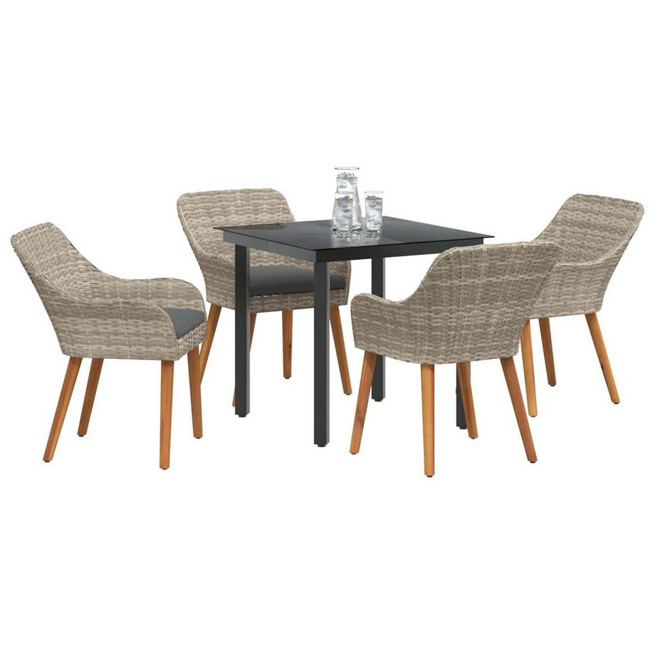 VidaXL Set da Pranzo per Giardino Polyrattan  