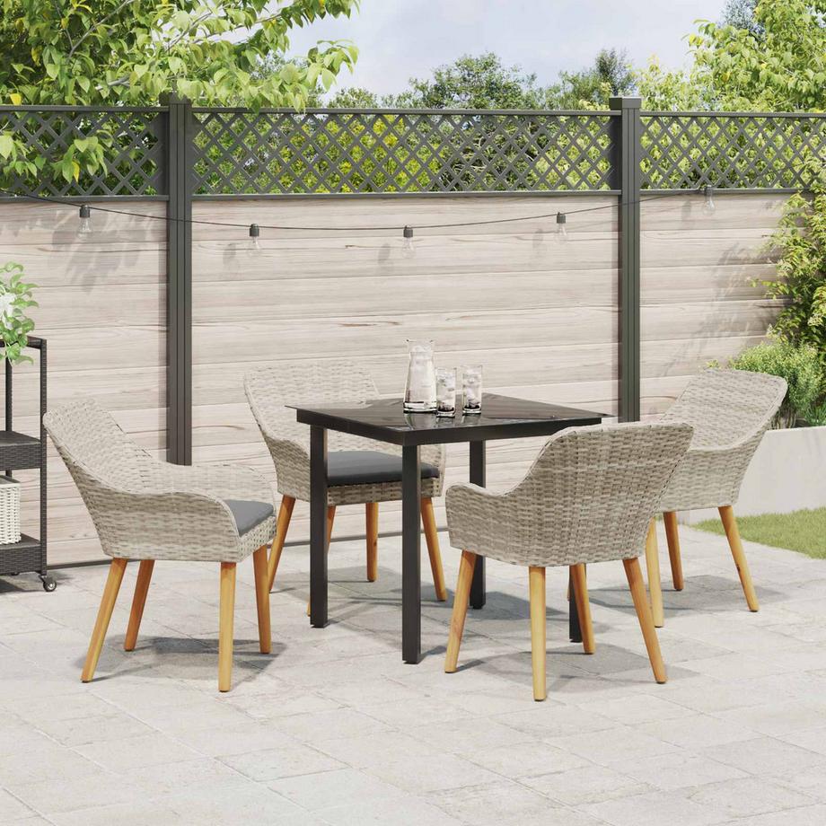 VidaXL Set da Pranzo per Giardino Polyrattan  
