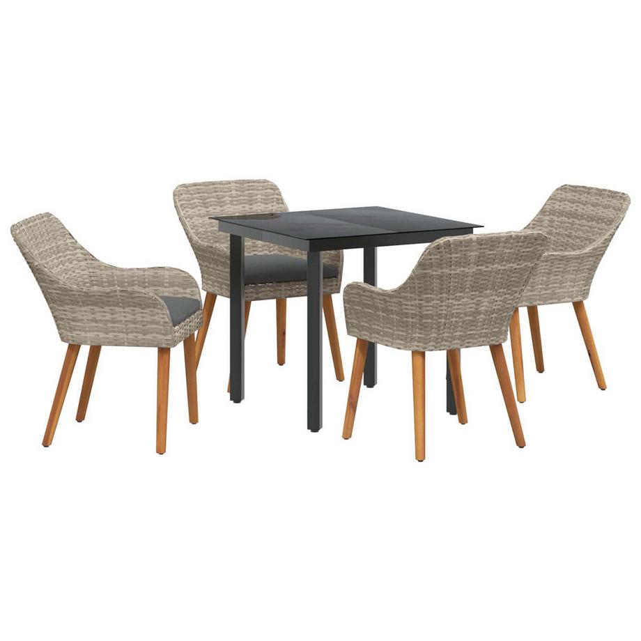 Set da Pranzo per Giardino Polyrattan