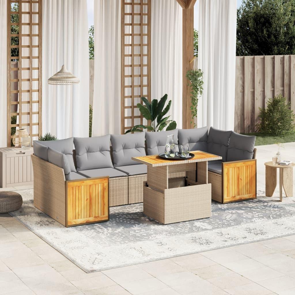 VidaXL set divano da giardino Polirattan  