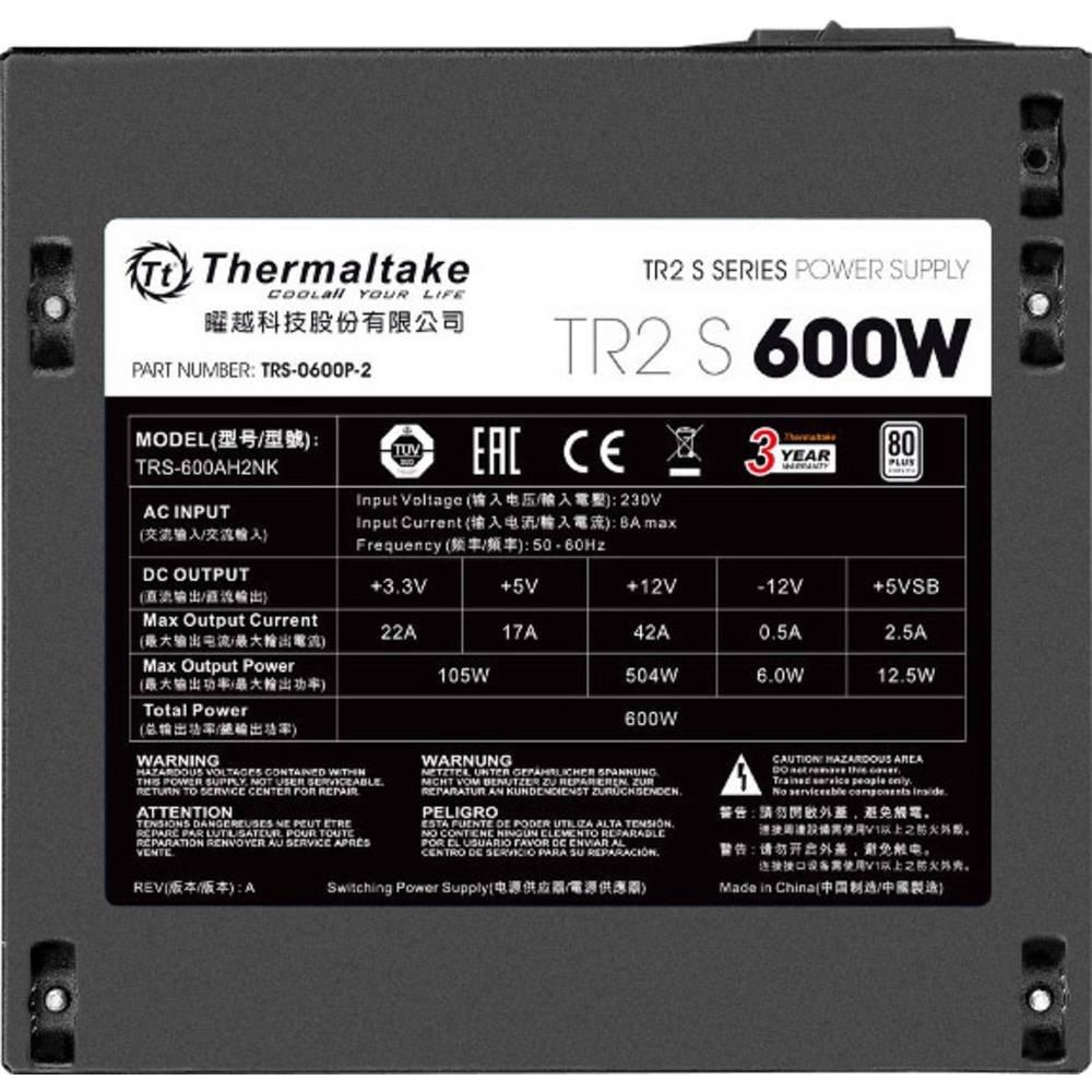 Thermaltake  TR2 S Alimentatore per PC 600 W ATX 80PLUS® 