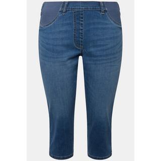 Ulla Popken  Jeans Capri modello Sienna in materiale elasticizzato con taglio della gamba aderente e cintura elastica 