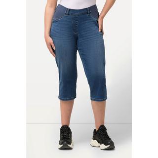 Ulla Popken  Jeans Capri modello Sienna in materiale elasticizzato con taglio della gamba aderente e cintura elastica 