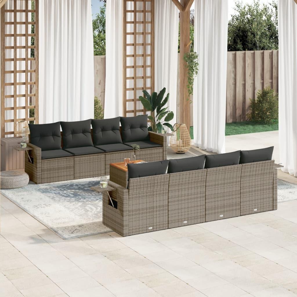 VidaXL set divano da giardino Polirattan  