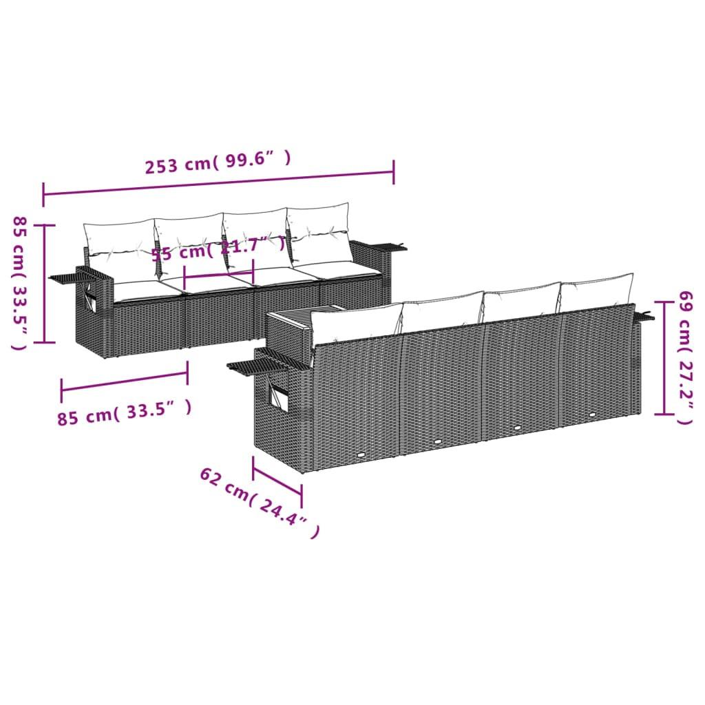 VidaXL Garten sofagarnitur poly-rattan  