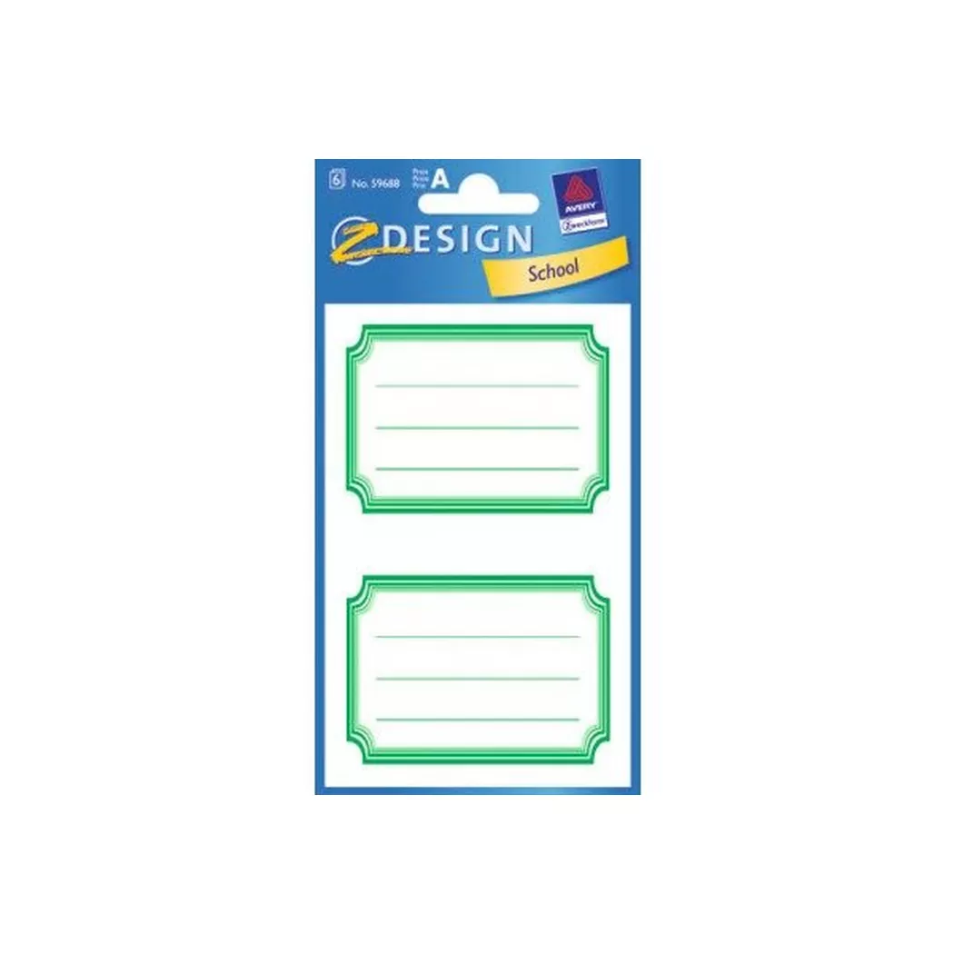 Z-DESIGN – Sticker School 59688 Namen-Etiketten 6 Stück, Stück