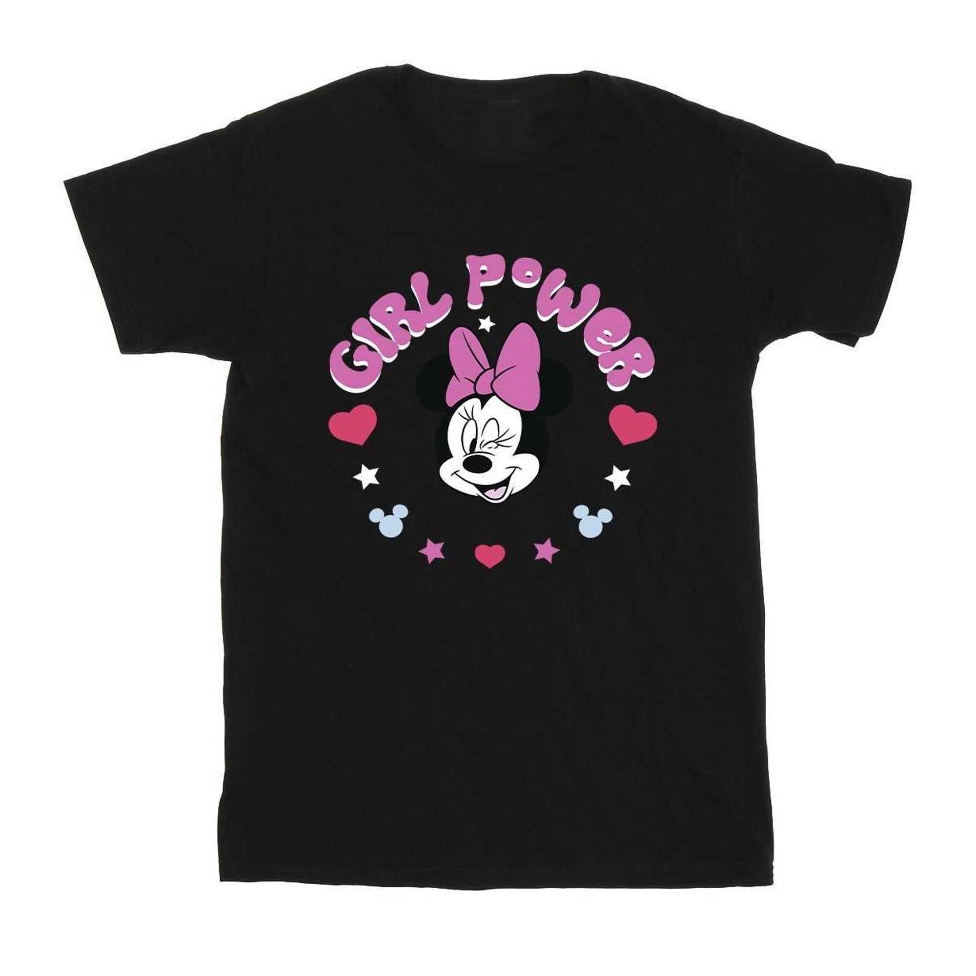 Image of Minnie Mouse Girl Power Tshirt Mädchen Schwarz 128