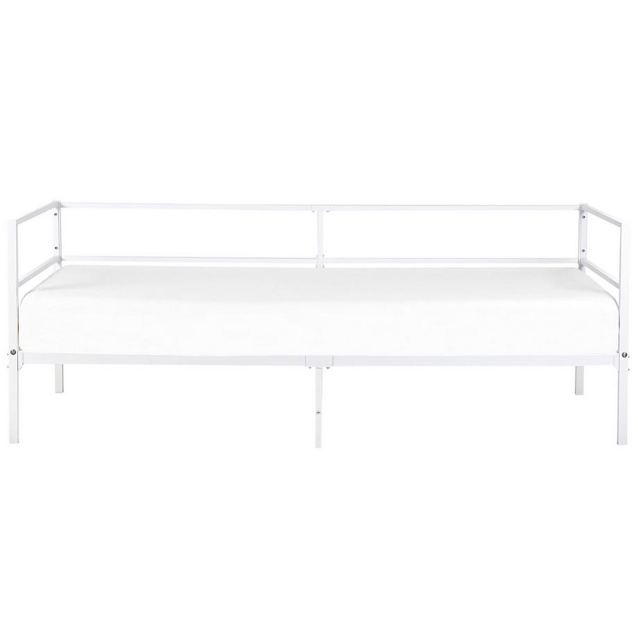 Beliani Lit avec sommier en Métal Industriel BATTUT  