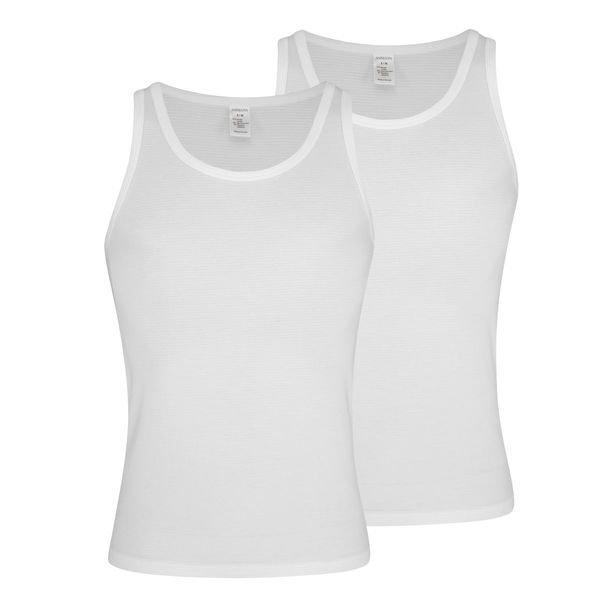 Image of 2er Pack Cotton & More - Unterhemd Tanktop Herren Weiss M