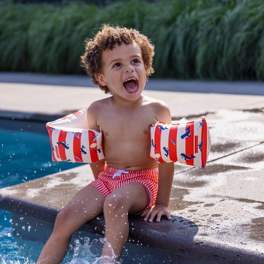 Swim Essentials  Brassards de natation 26 Années rouge blanc Whale 