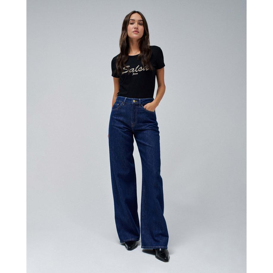 Salsa Lurex Embroidery Branding T-Shirt  