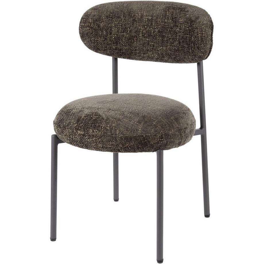 Chaise de salle à manger Round Tissee cargo marron