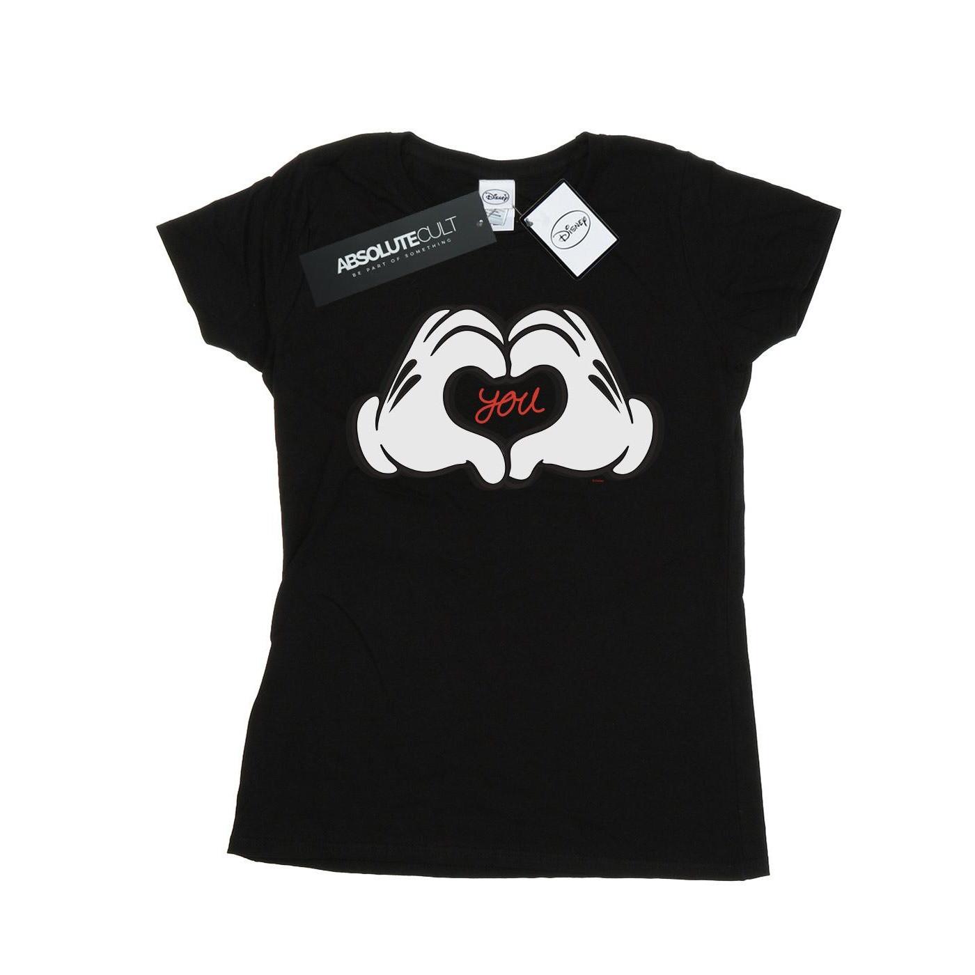 Image of Mickey Mouse Loves You Tshirt Damen Schwarz M