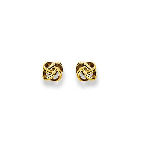 MUAU Schmuck  Clous d'oreilles or jaune 750, 6mm 