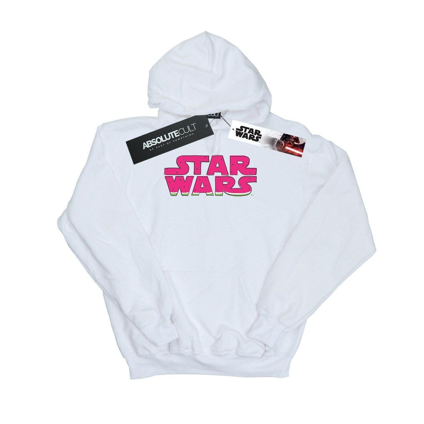 Image of Watermelon Logo Kapuzenpullover Damen Weiss L