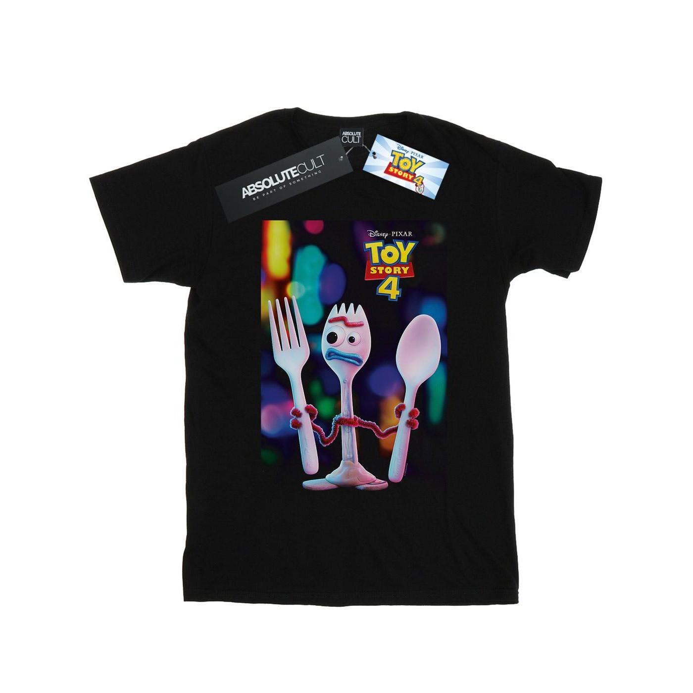 Image of Toy Story 4 Forky Poster Tshirt Damen Schwarz L